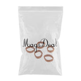 Maxbell 5 Pieces Leather Watch Strap Buckle Keeper Ring Holder Retainer 20mm Brown