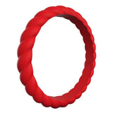 Maxbell 10 Piece Multicolor Unisex Silicone Ring Flexible Rubber Wedding Band Size 4
