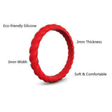 Maxbell 10 Piece Multicolor Unisex Silicone Ring Flexible Rubber Wedding Band Size 4