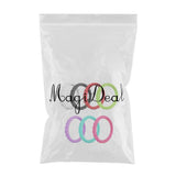 Maxbell 7Pcs 3mm Flexible Rubber Silicone Twist Wedding Finger Ring Band US Size6