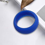 Maxbell 10Pcs 8mm Wide Flexible Rubber Silicone Wedding Finger Ring Band US Size6
