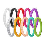Maxbell 10Pcs 3mm Wide Flexible Rubber Silicone Wedding Finger Ring Band US Size 9