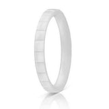 Maxbell 10Pcs 3mm Wide Flexible Rubber Silicone Wedding Finger Ring Band US Size 9