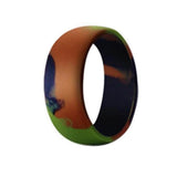 Maxbell 10Pcs 8.7mm Wide Flexible Rubber Silicone Wedding Finger Ring Band US Size14