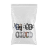Maxbell 10Pcs 8.7mm Wide Flexible Rubber Silicone Wedding Finger Ring Band US Size14