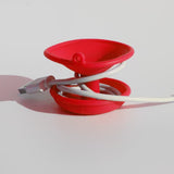 Maxbell Silicon Carrying Case Cover Protective Power Cable Earphone Organizer Box Red