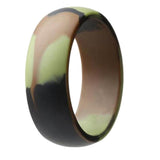 Maxbell 4Pcs 8mm Wide Flexible Rubber Silicone Wedding Finger Ring Band US Size10