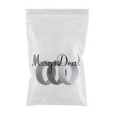 Maxbell 3Pcs 8mm Wide Flexible Rubber Silicone Wedding Finger Ring Band US Size11