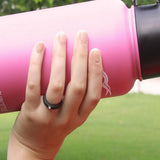 Maxbell 6 Pieces Multicolor Unisex Silicone Ring Rhinestone Rubber Wedding Band US 4