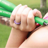 Maxbell 6 Pieces Multicolor Unisex Silicone Ring Rhinestone Rubber Wedding Band US 4