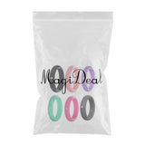 Maxbell 6 Pieces Multicolor Unisex Silicone Ring Rhinestone Rubber Wedding Band US 4