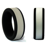 Max 8mm Men's Silicone Wedding Band Ring Working Sports Rubber Comfort Fit 13