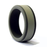 Max 8mm Men's Silicone Wedding Band Ring Working Sports Rubber Comfort Fit 13