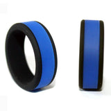 Max 8mm Men's Silicone Wedding Band Ring Working Sports Rubber Comfort Fit 13