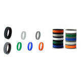 Max 8mm Men's Silicone Wedding Band Ring Working Sports Rubber Comfort Fit 13