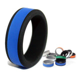 Max 8mm Men's Silicone Wedding Band Ring Working Sports Rubber Comfort Fit 13