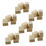 Maxbell 100 Pcs Square Wood Cube Bead for Children Kid DIY Handy Craft 1.5*1.5*1.5cm