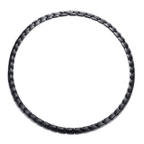 Maxbell Unisex Stainless Steel Magnetic Therapy Necklace for Pain Relief Black