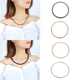Maxbell Unisex Stainless Steel Magnetic Therapy Necklace for Pain Relief Black