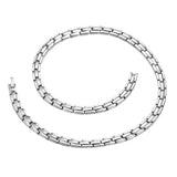 Maxbell Unisex Stainless Steel Magnetic Therapy Necklace for Pain Relief Silver