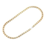 Maxbell Unisex Stainless Steel Magnetic Therapy Necklace for Pain Relief Gold-Silver