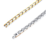 Maxbell Unisex Stainless Steel Magnetic Therapy Necklace for Pain Relief Gold-Silver