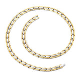 Maxbell Unisex Stainless Steel Magnetic Therapy Necklace for Pain Relief Gold-Silver