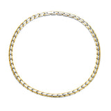 Maxbell Unisex Stainless Steel Magnetic Therapy Necklace for Pain Relief Gold-Silver