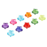 Maxbell Transparent Acrylic Star Spacer Loose Beads Charms DIY Jewelry Makings 14mm