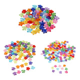 Maxbell Transparent Acrylic Star Spacer Loose Beads Charms DIY Jewelry Makings 14mm