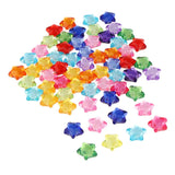 Maxbell Transparent Acrylic Star Spacer Loose Beads Charms DIY Jewelry Makings 16mm