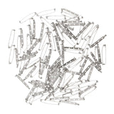 Maxbell 100 Pieces Silver Brooch Backs Safety Pins Catch Findings Bar Back DIY 38mm