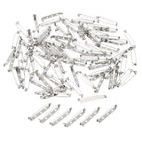 Maxbell 100 Pieces Silver Brooch Backs Safety Pins Catch Findings Bar Back DIY 38mm
