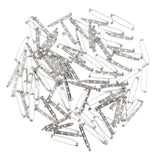 Maxbell 100 Pieces Silver Brooch Backs Safety Pins Catch Findings Bar Back DIY 38mm