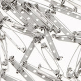 Maxbell 100 Pieces Silver Brooch Backs Safety Pins Catch Findings Bar Back DIY 38mm