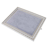 Maxbell Velvet Jewelry Display Holder Resin Picture Frame Display Rack Stand Gray