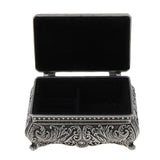 Maxbell Vintage Princess Flower Engraving Treasure Box Jewelry Storage Showcase S