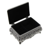 Maxbell Vintage Princess Flower Engraving Treasure Box Jewelry Storage Showcase S