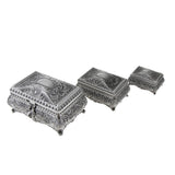 Maxbell Vintage Princess Flower Engraving Treasure Box Jewelry Storage Showcase S