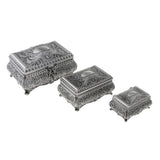 Maxbell Vintage Princess Flower Engraving Treasure Box Jewelry Storage Showcase S