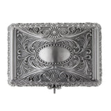 Maxbell Vintage Princess Flower Engraving Treasure Box Jewelry Storage Showcase L