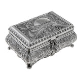 Maxbell Vintage Princess Flower Engraving Treasure Box Jewelry Storage Showcase L