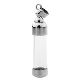 Maxbell Stainless Steel Glass Openable Container Cylinder Tube Urn Memorial Pendant
