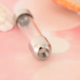 Maxbell Stainless Steel Glass Openable Container Cylinder Tube Urn Memorial Pendant