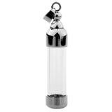 Maxbell Stainless Steel Glass Openable Container Cylinder Tube Urn Memorial Pendant