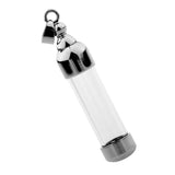 Maxbell Stainless Steel Glass Openable Container Cylinder Tube Urn Memorial Pendant