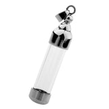 Maxbell Stainless Steel Glass Openable Container Cylinder Tube Urn Memorial Pendant