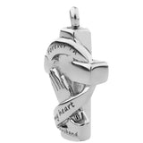 Maxbell Stainless Steel Cross Ash Urn Pendant Memorial Cremation Jewelry husband