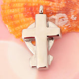 Maxbell Stainless Steel Cross Ash Urn Pendant Memorial Cremation Jewelry wife