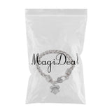 Maxbell Steampunk Gothic Alloy Braided Bracelet Bangle Family Gift Faith